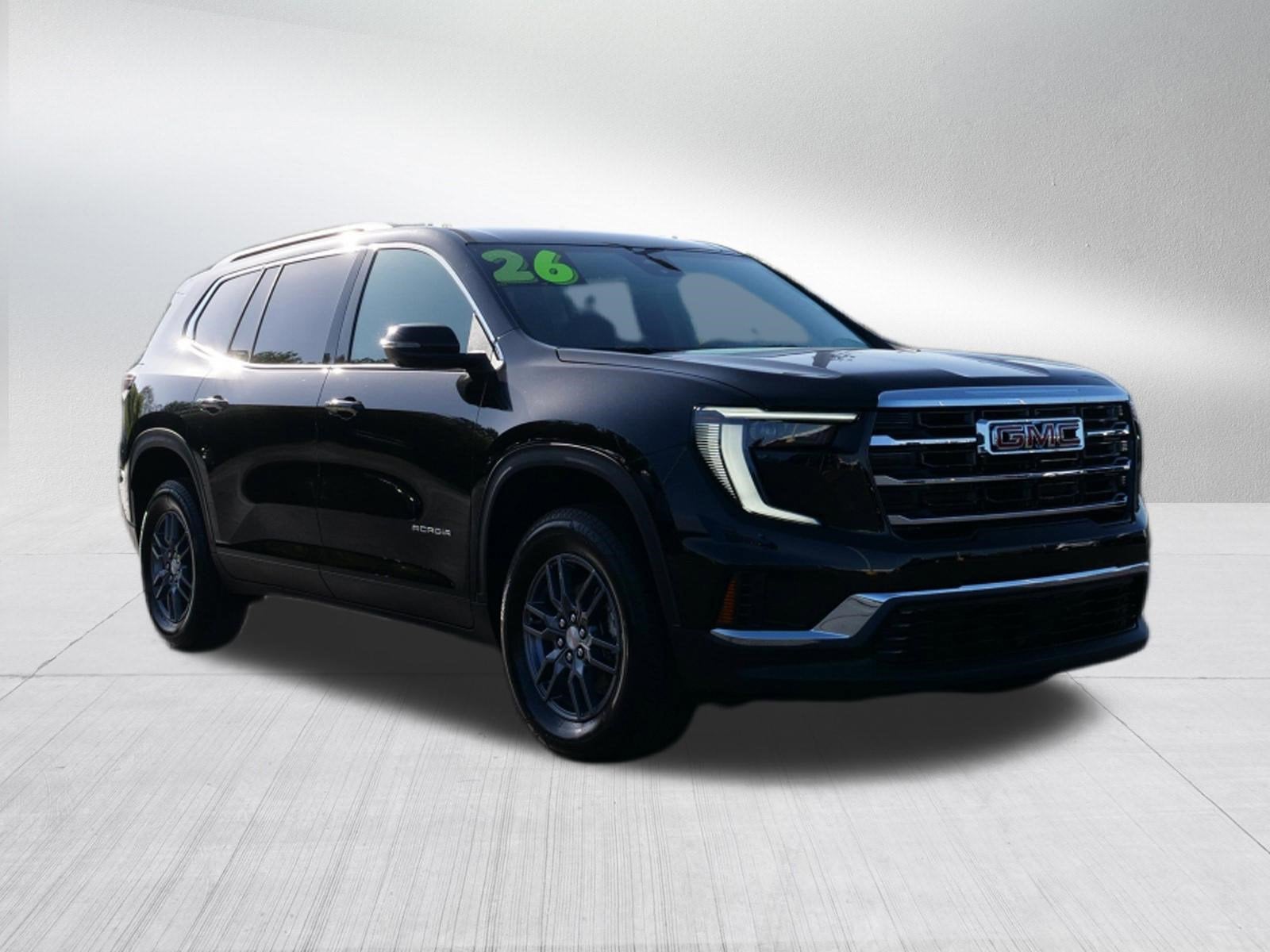 2026 GMC Acadia Elevation in Ebony Twilight Metallic — front three-quarter view