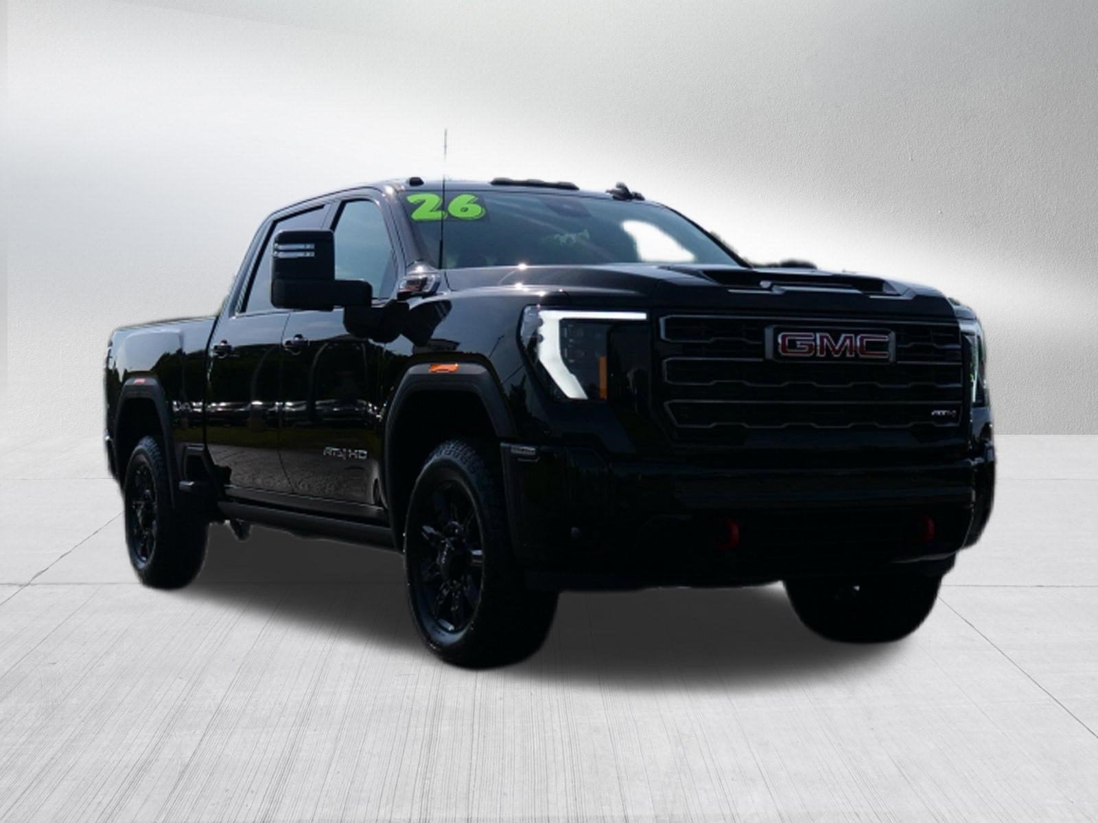 2026 GMC Sierra 2500 HD AT4 in Onyx Black — front three-quarter view