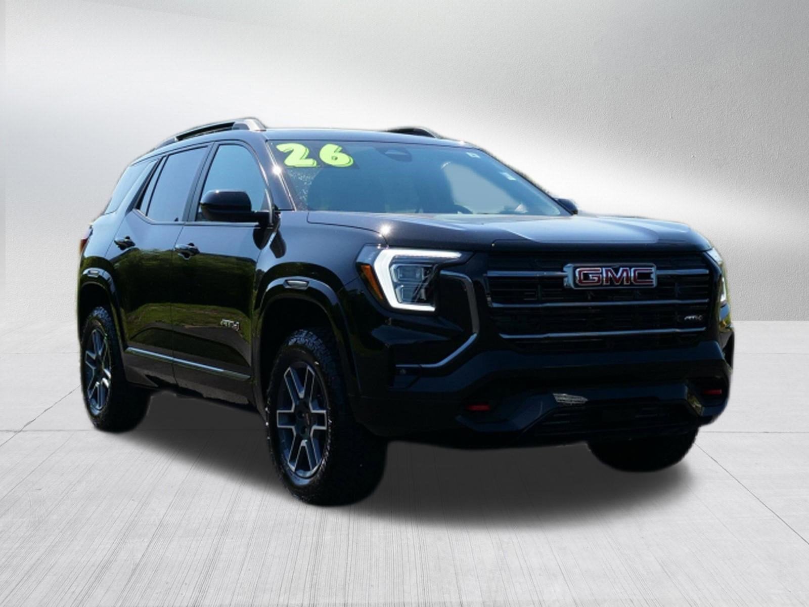 2026 GMC Terrain AT4 in Ebony Twilight Metallic — front three-quarter view