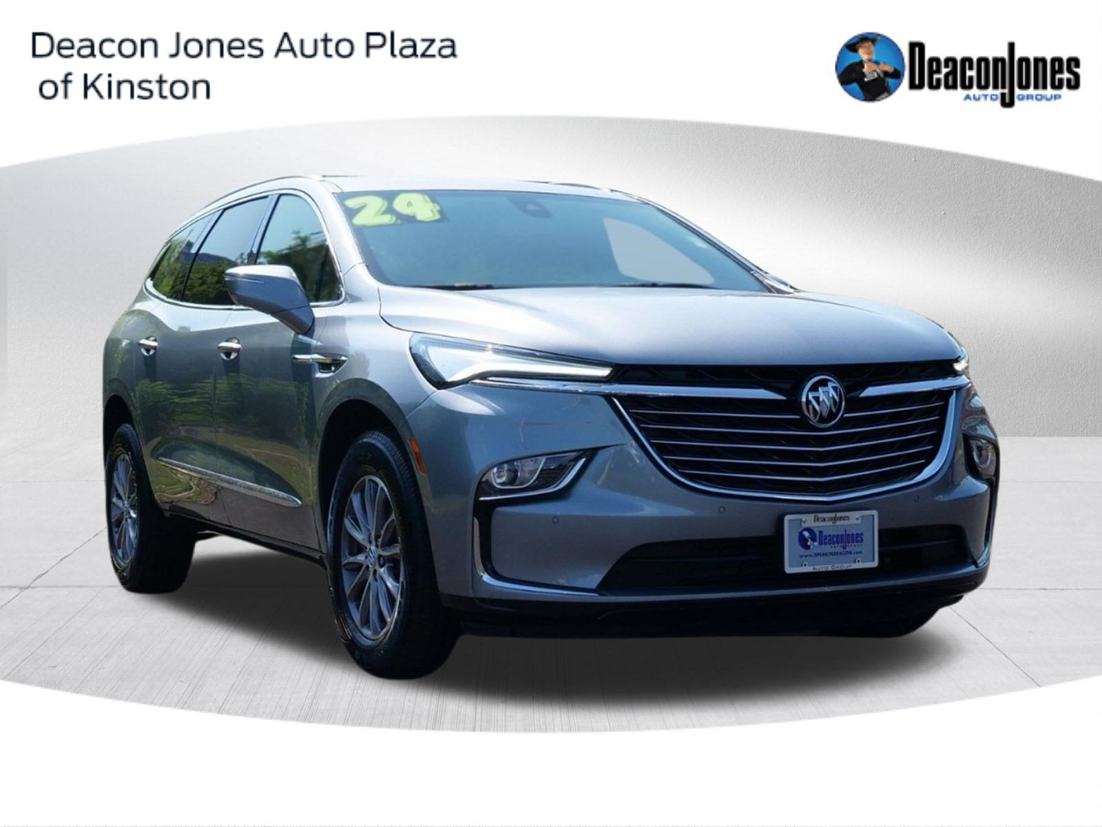 2024 Buick Enclave Essence in Moonstone Gray Metallic — front three-quarter view